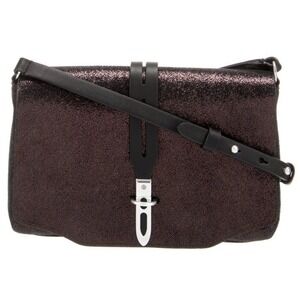 Rag & Bone Anthracite‎ Metallic Leather Enfield Mini Crossbody Bag